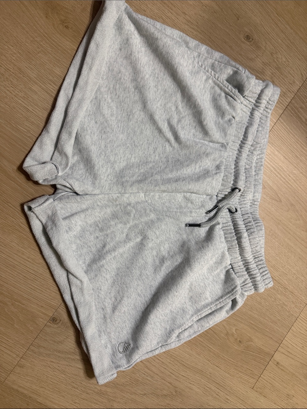 Light Gray Cozy Drawstring Lounge Shorts